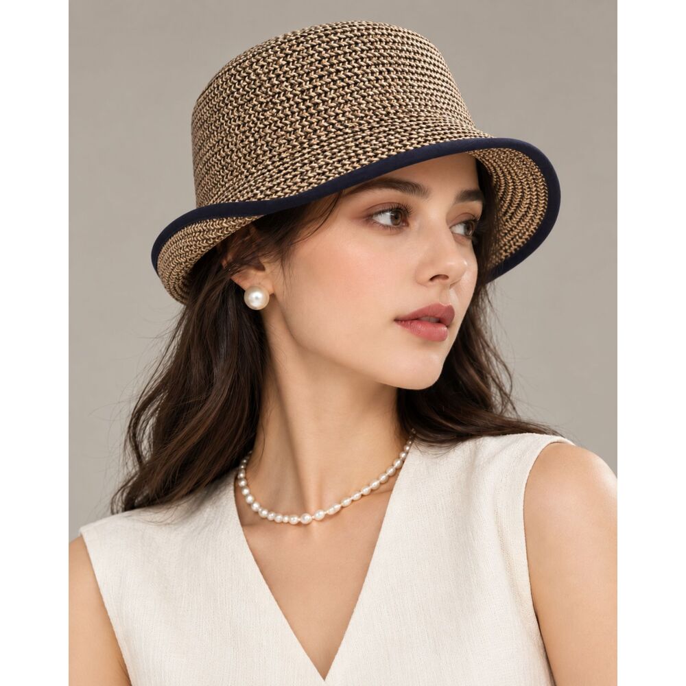 San Diego Hat Company Paperbraid Bucket Hat with Bound Edge
